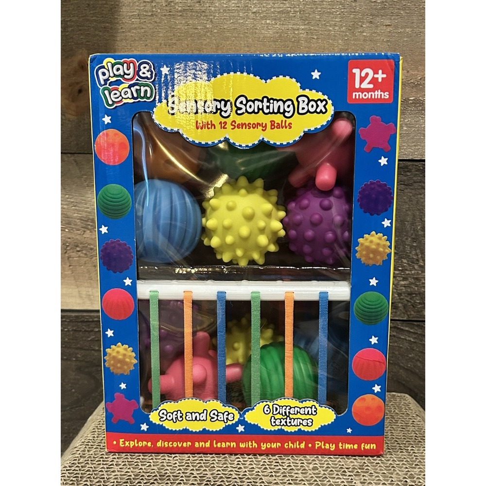 PLAY & LEARN Sensory Sorting Box. Early Development Texture Sorting Sensory. NEW